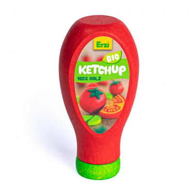 Erzi Ketchup, Kinder Holz Spielzeug für Markt und Spielzeugküche 
