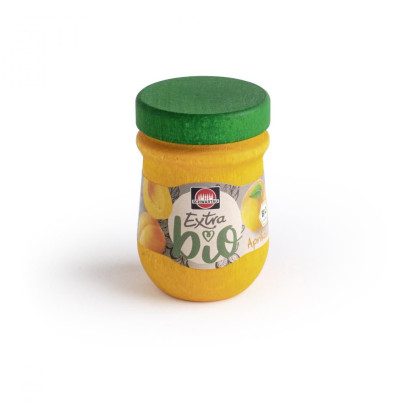 Erzi Marmelade Schwartau Aprikose, Kinder Holz Spielzeug für Markt und Spielzeugküche 