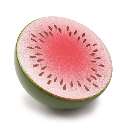 Erzi Melone, halb, Spielzeug-Melone, Anzahl wählbar, Holz-Melone, Kaufladenzubehör 