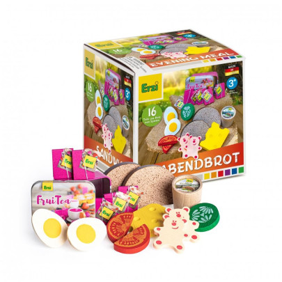 Erzi Sortierung Abendbrot, Kinder Holz Spielzeug für Markt und Spielzeugküche 