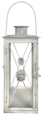 Esschert Design AM Löwe Hängende Laterne, 17,8 x 17,8 x 37 cm, aus Aged Metall, antikes Metall, mit Tragegriff, in grau 