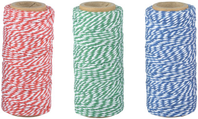 Esschert Design Bindfaden, 4,8 x 4,8 x 10,8 cm, farbig sortiert, rot/grün/blau 