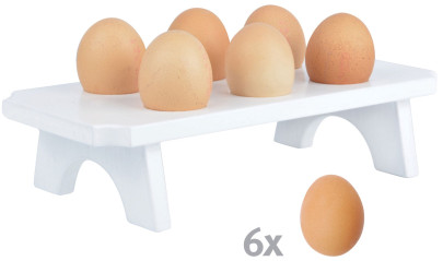Esschert Design Eierträger aus Kiefernholz, 26,6 x 13,0 x 6,4 cm 