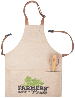 Esschert Design Farmers' Pride Schürze aus Jute, PE und PU, 45,5 x 1,0 x 74,0 cm 