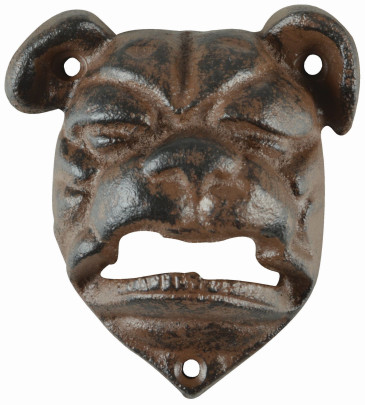 Esschert Design Flaschenöffner "Bulldogge", aus dem Material "Gusseisen", 7,5 x 5,1 x 8,9 cm 