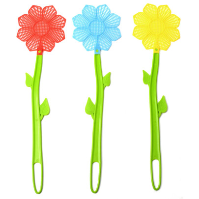 Esschert Design Fliegenklatsche Blume 1 Stück Kunststoff 46 x 12 cm mit Aufhängeöse 3 Farben erhältlich Insektenklatsche Haushalt 