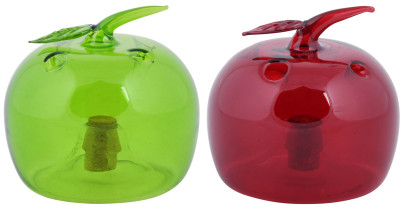 Esschert Design Fruchtfliegenfalle in Apfelform, 9,4 x 9,4 x 9,4 cm, farbig sortiert in grün und rot, ungiftige Falle 