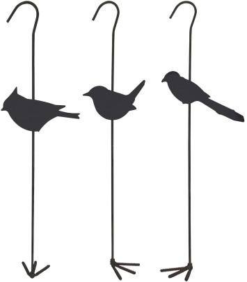 Esschert Design Futterstift, Futterstab mit Vogelmotiv, zum Futter aufhängen, aus Gusseisen, ca. 40 cm hoch 