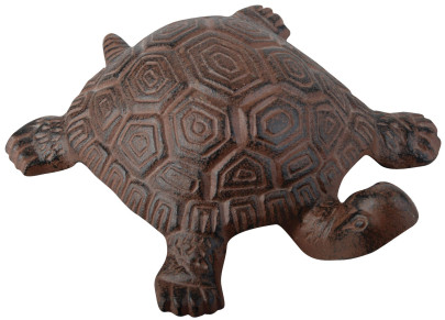 Esschert Design Gartenfigur, Skulptur Motiv Schildröte aus Gusseisen in braun, verschiedene Größen 