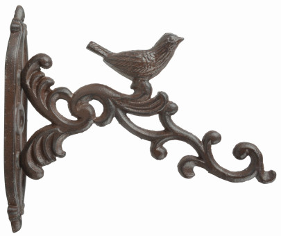 Esschert Design Hanging Basket Haken Vogel, aus dem Material "Gusseisen", 4,7 x 21,6 x 19,1 cm 