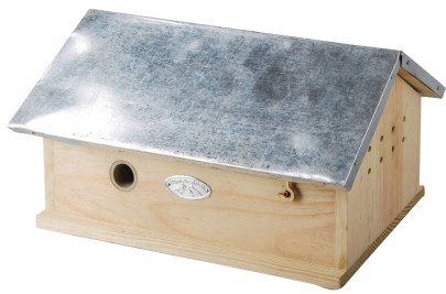 5 Stück Esschert Design Hummelhaus, Hummelnistkasten mit Metalldach, Deckel klappbar, ca. 29 cm x 17 cm x 15 cm Anzahl: 5 Stück