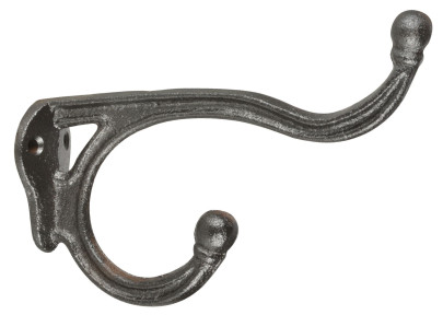 Esschert Design industrieller Haken aus Gusseisen, 4 x 17 x 11 cm, mit Montagelochung 