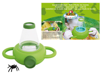 Esschert Design Insektenbeobachtungsbox für Kinder, Behälter mit Lupe zum beobachten von Insekten und Käfern 