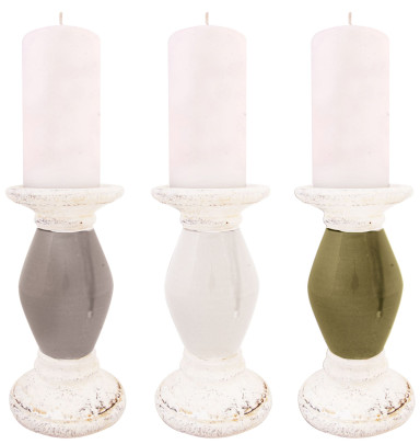 Esschert Design Kerzenständer klein sortiert, 1 Stück, 10 x 10 x 18,2 cm 