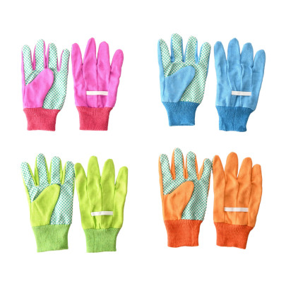 Esschert Design Kinderhandschuhe aus Baumwolle/Polyester, 11 x 0,9 x 19,7 cm, pink/blau/grün/orange sortiert, Farbwahl nicht möglich 
