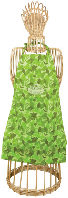 Esschert Design Kinderschürze Camouflage Muster, 36 x 0,5 x 57 cm, aus Stoff, mit Umhänge-Schlaufe, in grün 