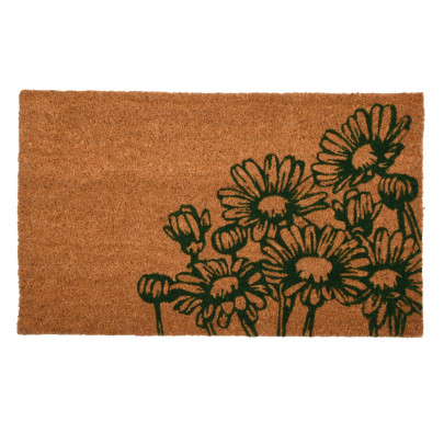 Esschert Design Kokosmatte Blumen aus Kokosfaser/Kunststoff, 75 x 45 x 1,7 cm, Fußabstreifer, Fußabstreifer, Schuhabstreifer, Schuhmatte 