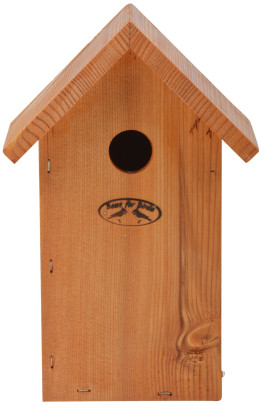 Esschert Design Nistkasten Blaumeise, 17,0 x 14,3 x 25,7 cm, Vogelhaus aus Douglasieholz, Vogelhäuschen, Nisthäuschen 