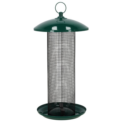 Esschert Design  Nusssilo XXL Ø23 x 44 cm aus Weichstahl, Grün Futterstation für Wildvögel 