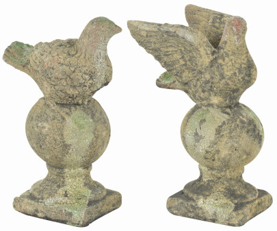 Esschert Design Pfeilerschmuck "Vogel" Moos in den Größen S , aus dem Material "Terracotta", Sortiert 
