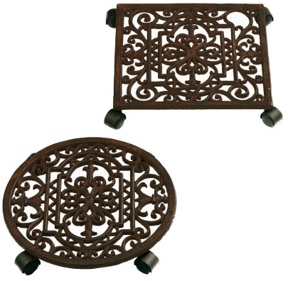 Esschert Design Pflanzenroller, Blumenroller im Antik Stil, verschiedene Formen 