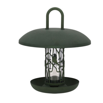 Esschert Design Recyceltes Futtersilo mit Schale 