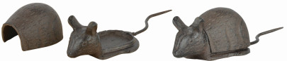 Esschert Design Schlüsselversteck Maus, aus den Materialien "Gusseisen und Metall", 18,0 x 6,3 x 5,0 cm 