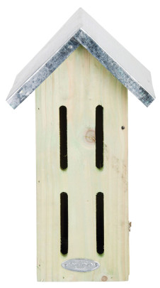 Esschert Design Schmetterlingshaus, Nistkasten aus Holz mit Blechdach, ca. 19 cm x 15 cm x 33 cm 