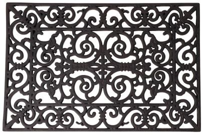 Esschert Design Schmutzfangmatte, Fußmatte in schwarz aus Gummi, rechteckig, Größe S, ca. 60 cm x 40 cm 600 | eckig