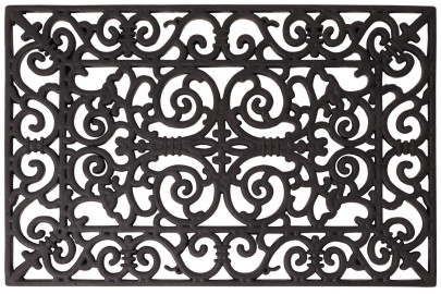 Esschert Design Schmutzfangmatte, Fußmatte in schwarz aus Gummi, rechteckig, verschiedene Größen 