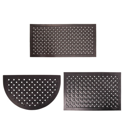 Esschert Design Schmutzfangmatte, Fußmatte Motiv geflochten aus Gummi, verschiedene Formen und Größen 