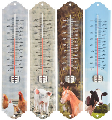Esschert Design Thermometer Farmtiere, sortiert, verschiedene Motive 