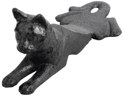 Esschert Design Türstopper, Türpuffer Motiv Katze aus Gusseisen, ca. 17 cm x 8 cm x 6,8 cm Katze | Anzahl: 1 Stück