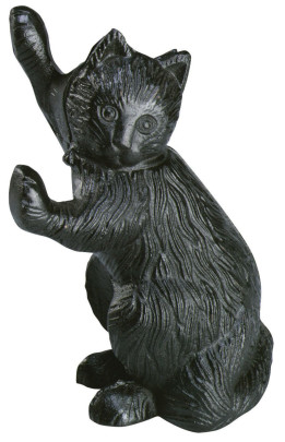 Esschert Design Türstopper, Türpuffer mit Motiv Katze aus Gusseisen, ca. 14 cm x 9,7 cm x 22 cm 