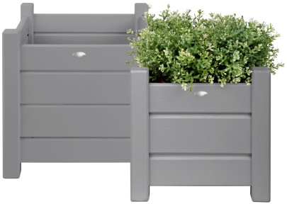 Esschert Design Übertopf, Blumenkasten 2er-Set, verschiedene Formen und Farben 