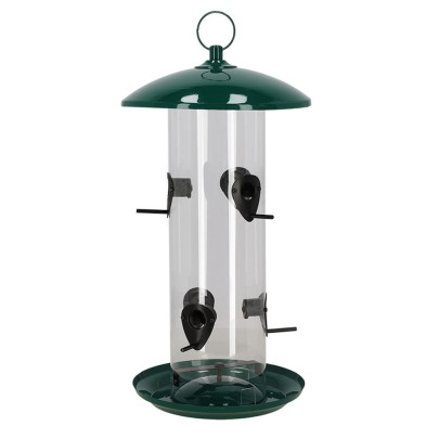 Esschert Design  Vogelfuttersilo XXL Ø23 x 44 cm, Weichstahl, Grün, Futterstation für Wildvögel 