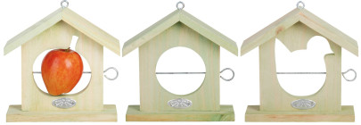 2 Stück Esschert Design Vogelhaus, Vogelfutterhaus mit Dach aus Holz, ca. 19 cm x 5,8 cm x 20 cm Anzahl: 2 Stück