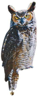Esschert Design Vogelsilhouette Eule, sitzend, ca. 19 cm x 23 cm x 0,1 cm 