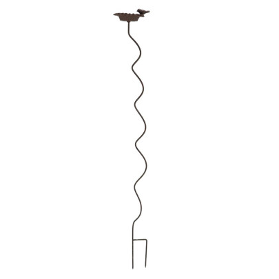 Esschert Design  Vogeltränke auf Pflanzenstabspirale 128 cm, Futterschale und Stab aus Gusseisen 