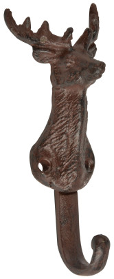 Esschert Design Wandhaken, Garderobenhaken Motiv Hirsch 