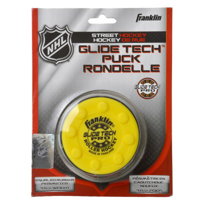 10 Stück FRANKLIN NHL Glide Tech PRO Puck - Blister, Profi Team Ausstattung, Inline-Hockey Puck, Streethockey Puck, gelb Anzahl: 10 Stück