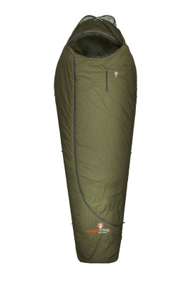 Grüezi bag Biopod Wolle Survival Schlafsack mit Almwolle-Füllung, geringes Gewicht mit kleinem Packmaß für Camping/Hütte/Zelten 