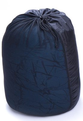 Grüezi bag Storage Bag aus Mesh-Gewebe, schwarz, zur unkomprimierten Aufbewahrung von Schlafsäcken, luftig und locker 