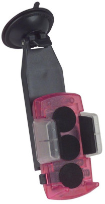 Handyhalterung universal Fashion Colour transparent pink mit Saugerbefestigung 