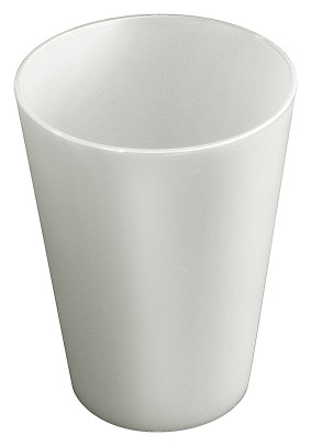 homeXpert Becher CONY 0,25l weiß/perlmutt, Durchmesser konisch 75/52 mm Höhe: 10 cm 