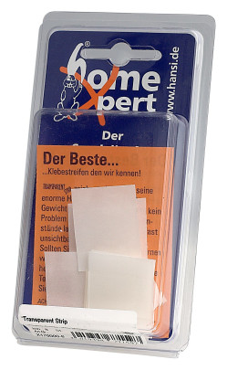 homeXpert Transparent-Strip, 8 Stück Klebe-Pads 20 x 30 mm 