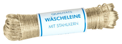 homiez Wäscheleine mit Vollstahleinlage, Stärke 2,7 mm Länge: 50 m ummantelt 50000