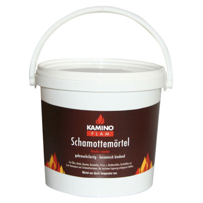 KaminoFlam® - Schamottemoertel, Schamottkleber, Schamottenkleber, Ofenmörtel, Ofenkleber, 3 kg-Eimer 