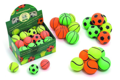 Karlie Hunde-Ball ca. 6 cm, aus Moosgummi für Hunde in Neonfarben, farblich sortiert 60,00