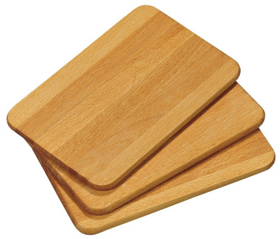 Kesper 3er Set Frühstücksbrettchen aus Buchenholz, 23 x 15 x 1 cm, FSC-zertifiziert, geölt 